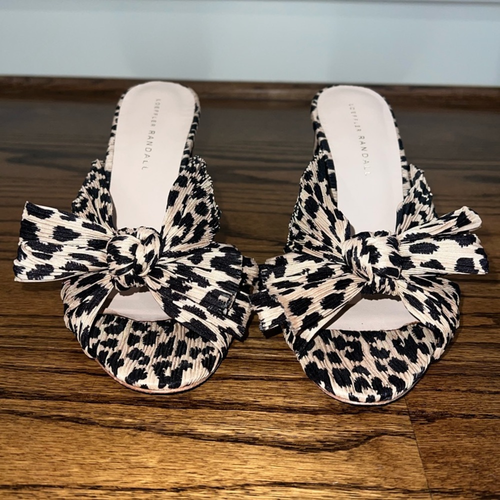 Loeffler Randall Leopard Bow Heel